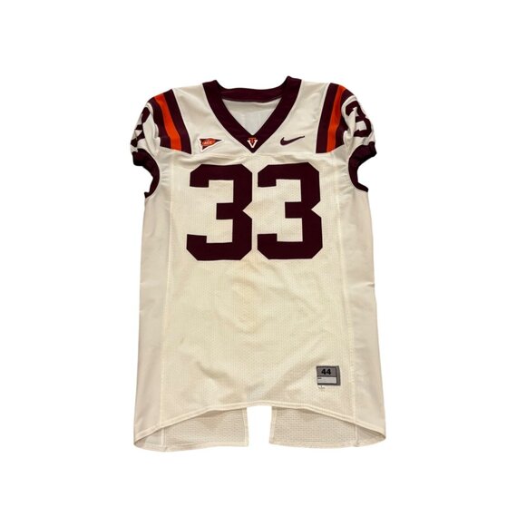 Rare Nike Virginia Tech Darius Redman #33 Game Worn Football Jersey Men's 44 - Picture 1 of 9